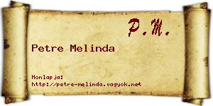 Petre Melinda névjegykártya