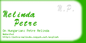 melinda petre business card